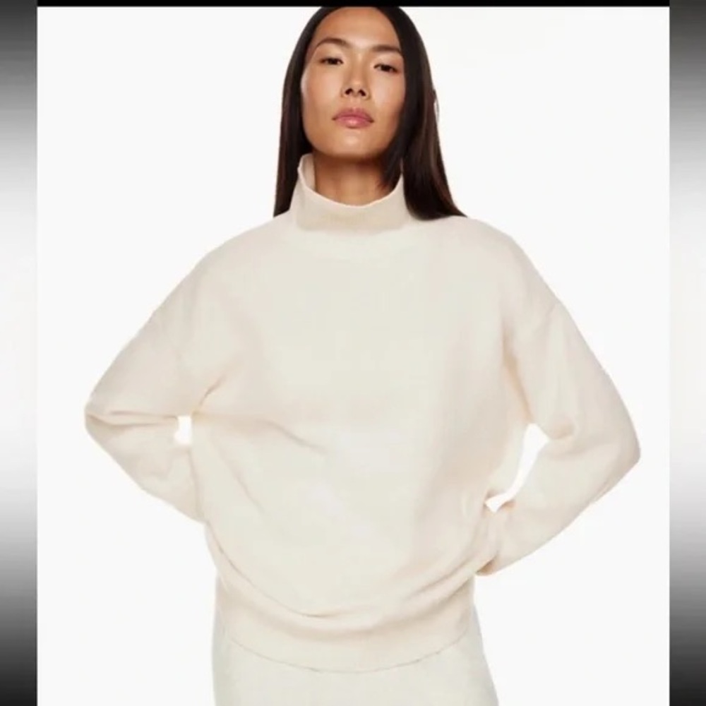 Aritzia Stargaze Turtleneck Sweater Babaton in Birch